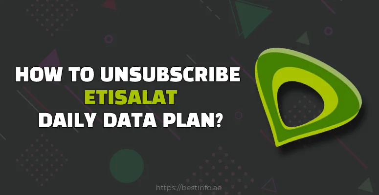 How to unsubscribe etisalat daily data plan